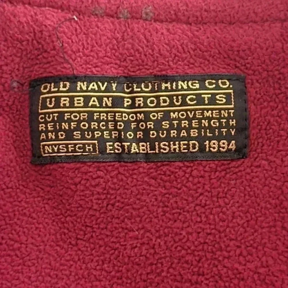 Vintage 90s Old Navy Fleece Lined Utility Vest